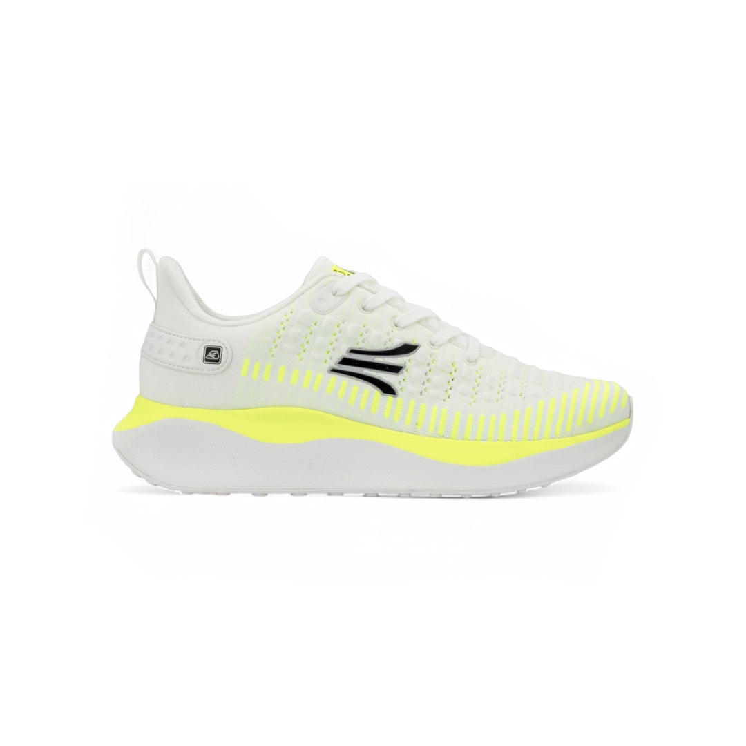 Tenis para Correr Mujer – Ligereza y Estilo en Blanco y Amarillo