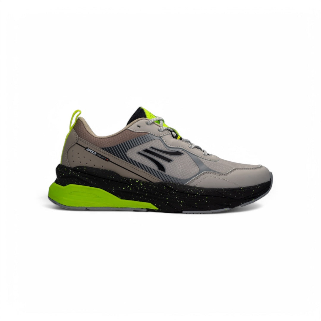 Tenis Deportivos para Hombre - Running y Trail - Gris con Verde