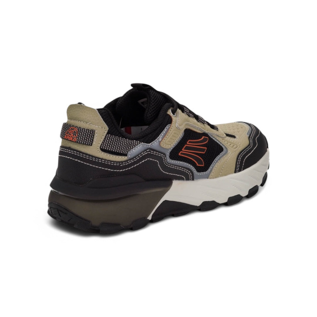 Tenis Deportivos Hombre - Trekking y Trail - Beige con Negro