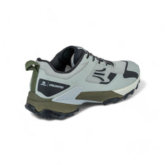 Tenis Outdoor Hombre - Impermeables y Resistentes - Gris con Negro y Verde Militar