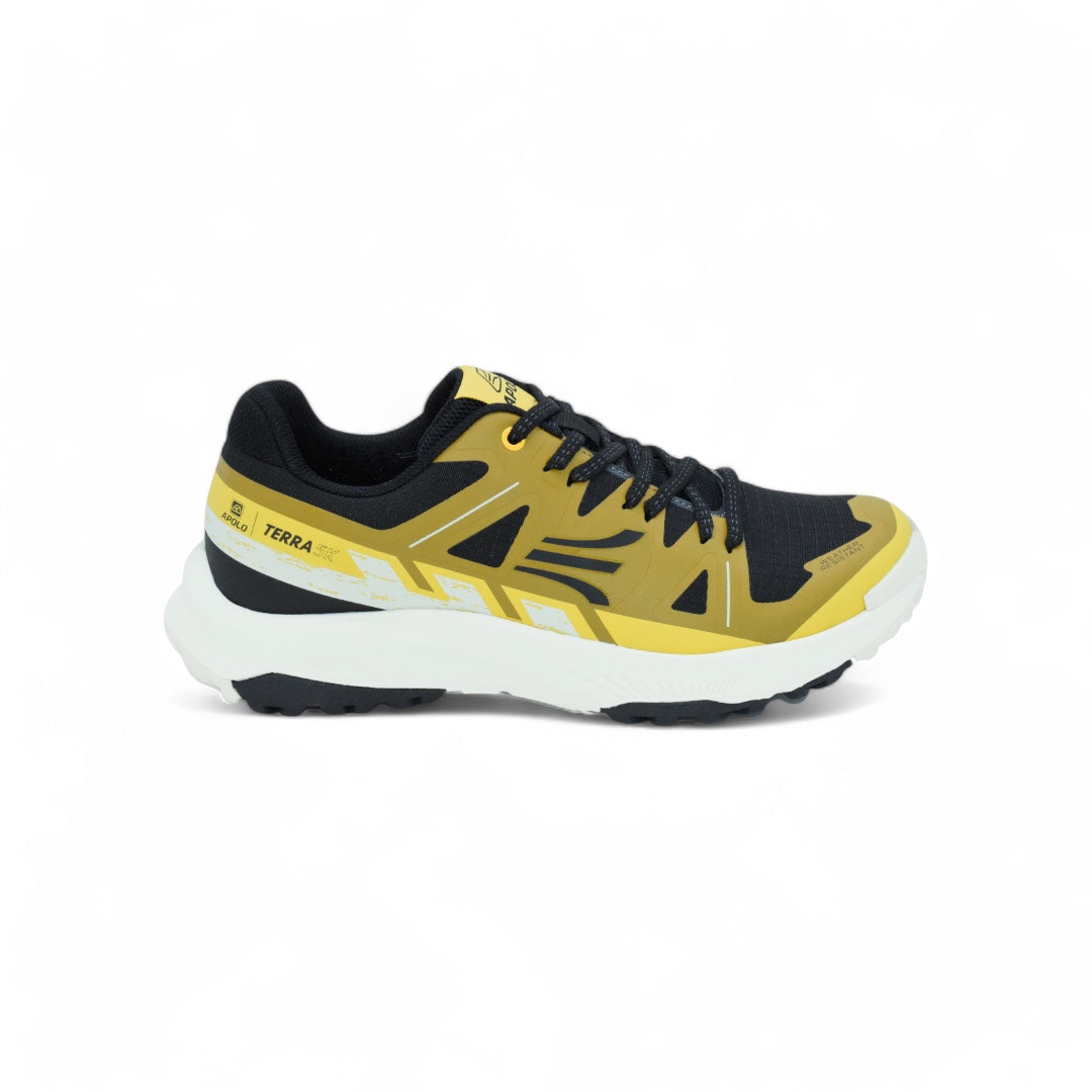 Zapatillas Trail Running Hombre - Amarillo con Negro - Alta Resistencia