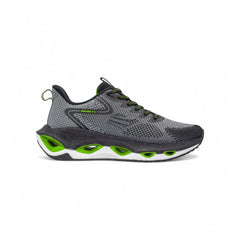 Tenis Deportivos Hombre - Running y Entrenamiento - Gris con Verde Neón