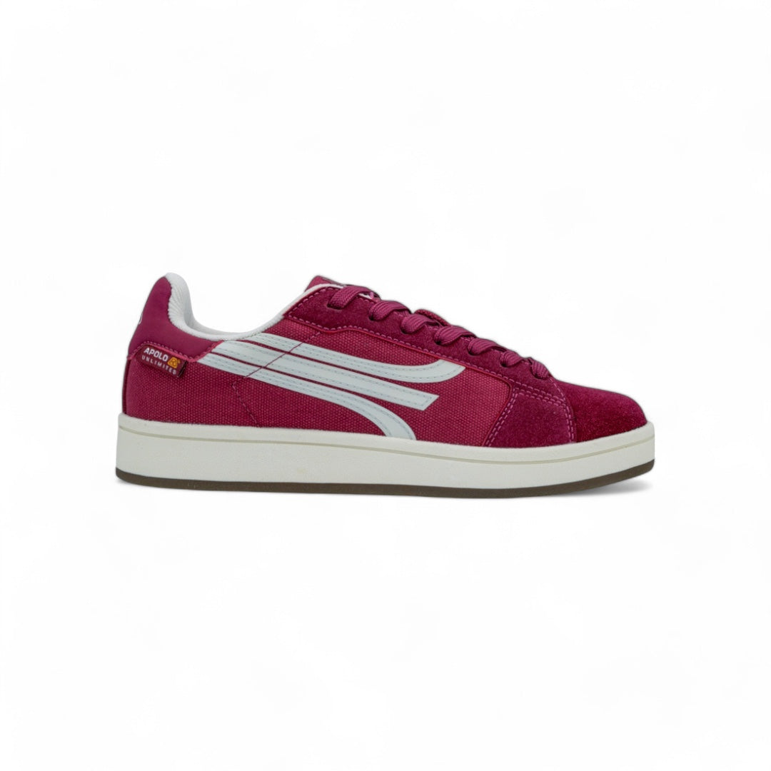 Tenis Casuales Hombre - Vinotinto con Blanco - Estilo Retro