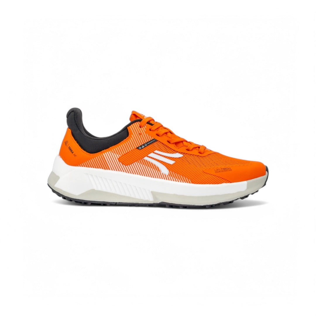 Tenis Running Hombre - Naranja con Blanco - Ligereza y Amortiguación