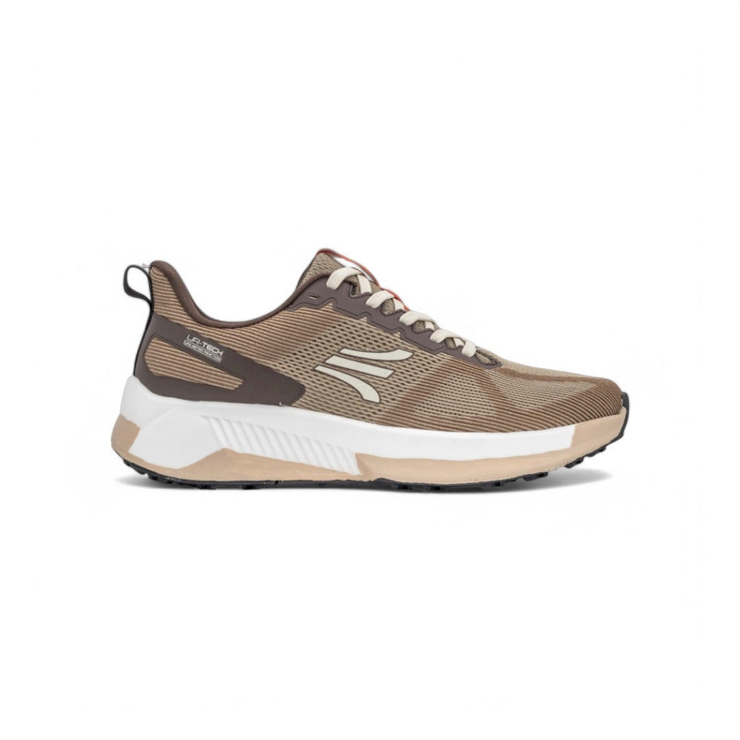 Tenis Outdoor Hombre - Beige con Marrón - Resistencia y Confort