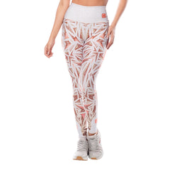 Leggings Deportivos Mujer Apolo - Estampado  Blanco Rojo