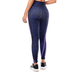 Leggings Deportivos Mujer Apolo - Estampado  Purpura Azul