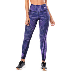 Leggings Deportivos Mujer Apolo - Estampado  Purpura Azul