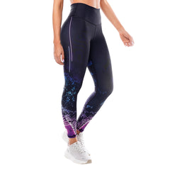 Leggings Deportivos Mujer Apolo - Estampado  Negro Rosa