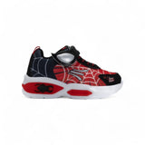 Tenis con Luces Junior Spider Rojo Negro