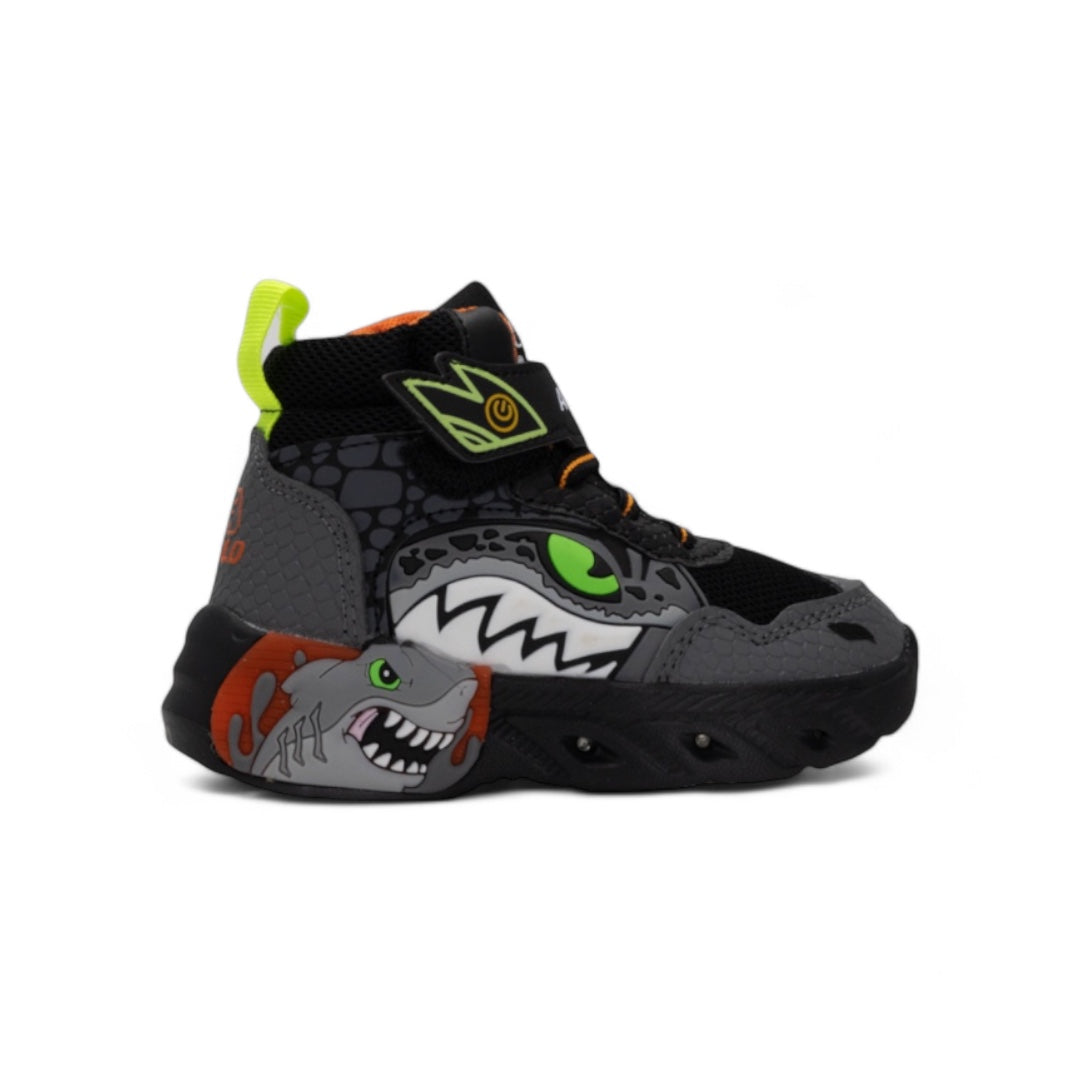 Tenis con Luces kids Tiburón Negro