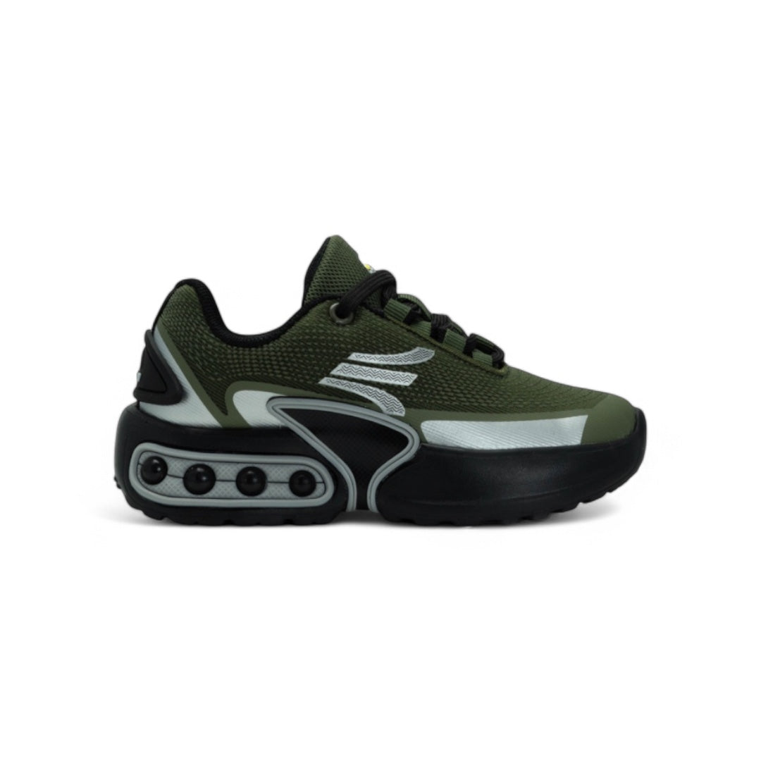 Tenis con Luces kids Deportivo Verde Negro