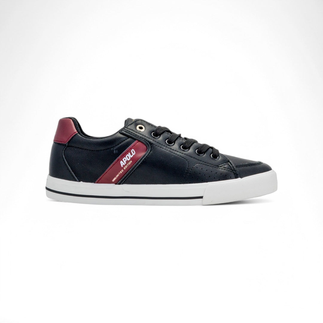 Tenis Hombre Basic - Negro Rojo